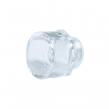 basin connector 1 1/2" to 50mm - glass clear